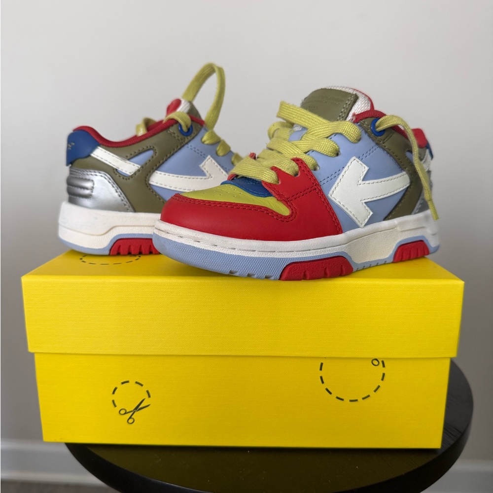 Off-White Red and Blue Kids Sneakers